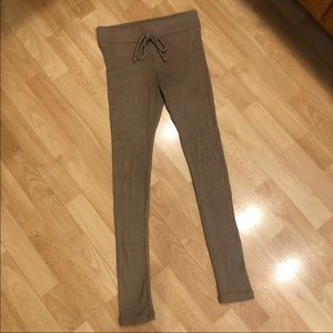 tan knit stretchy leggings
